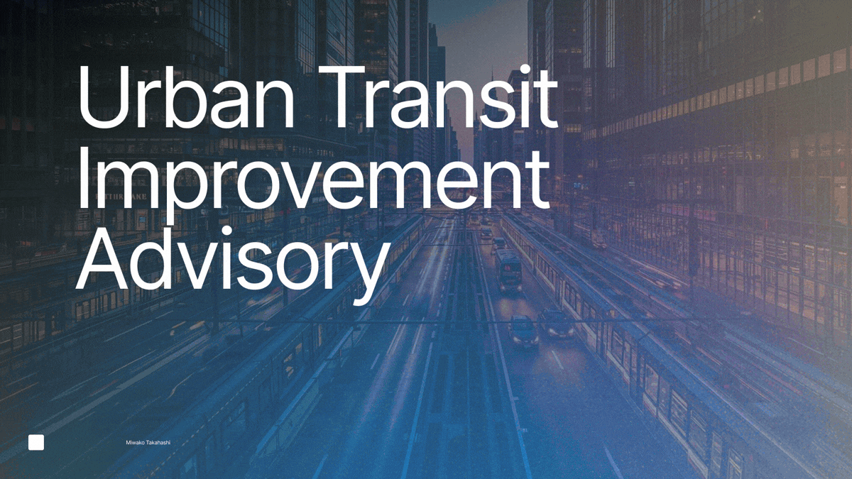 Urban Transit Improvement Advisory